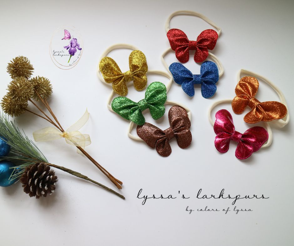Glitter Butterfly Headbands & Clips