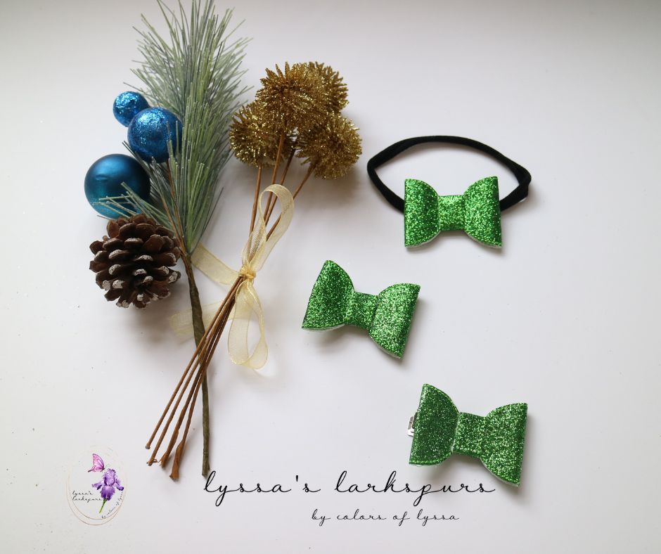 Glitter Bow Headbands & Clips