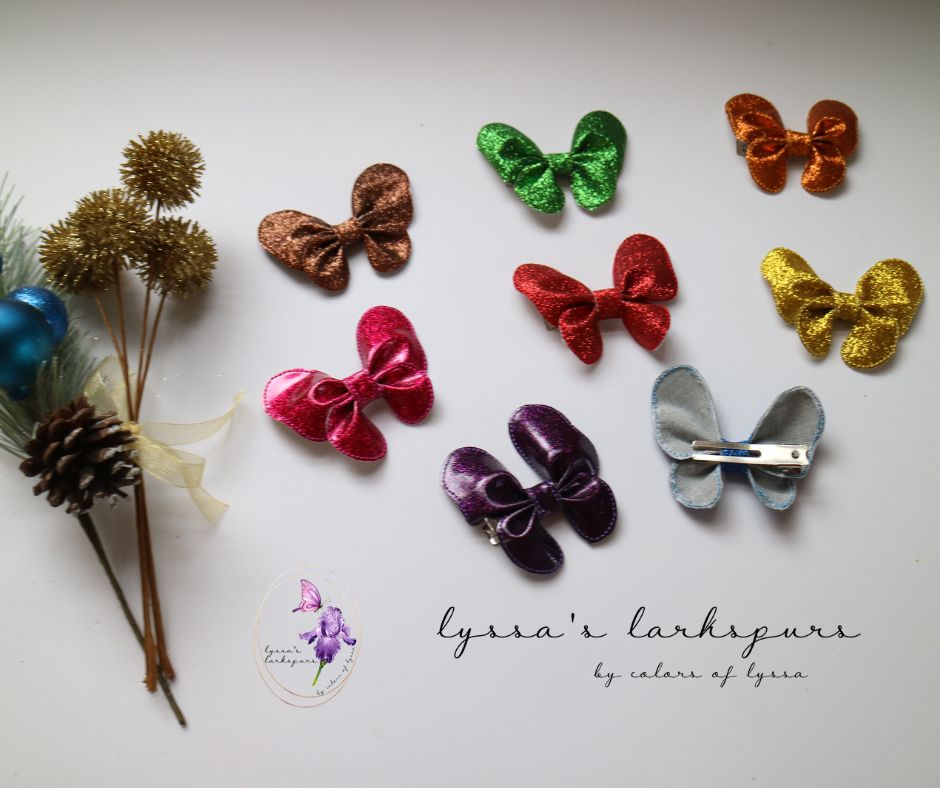 Glitter Butterfly Headbands & Clips