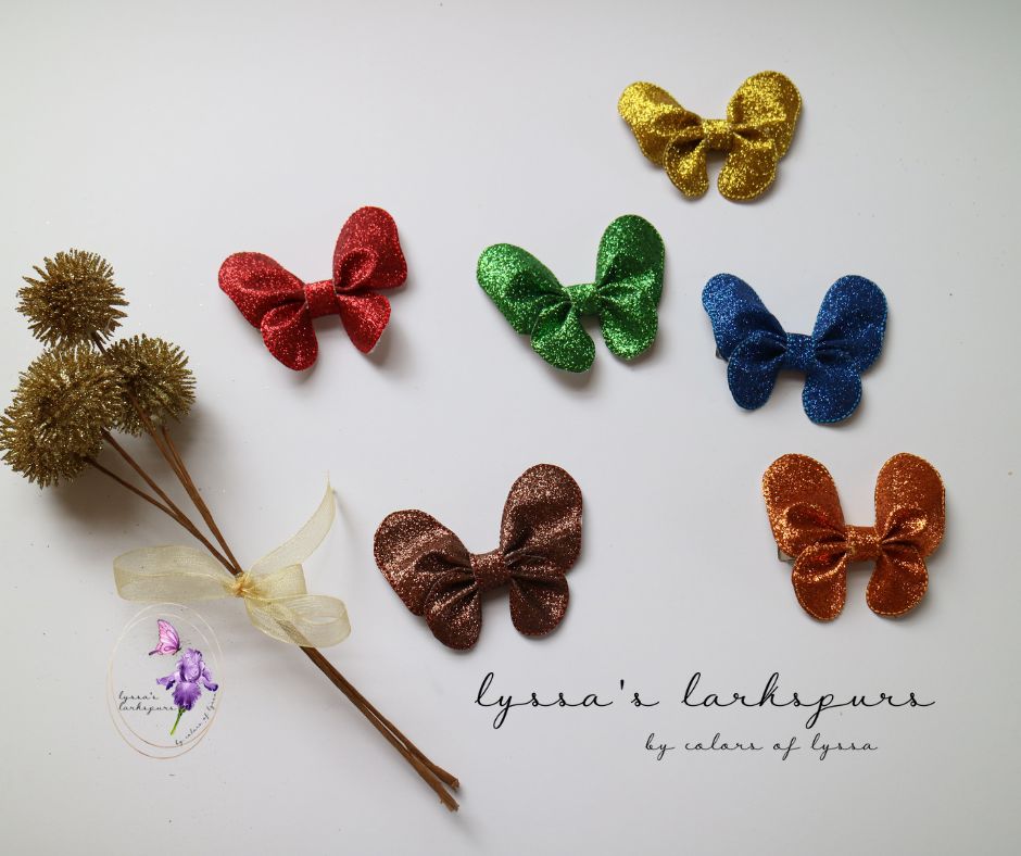 Glitter Butterfly Headbands & Clips