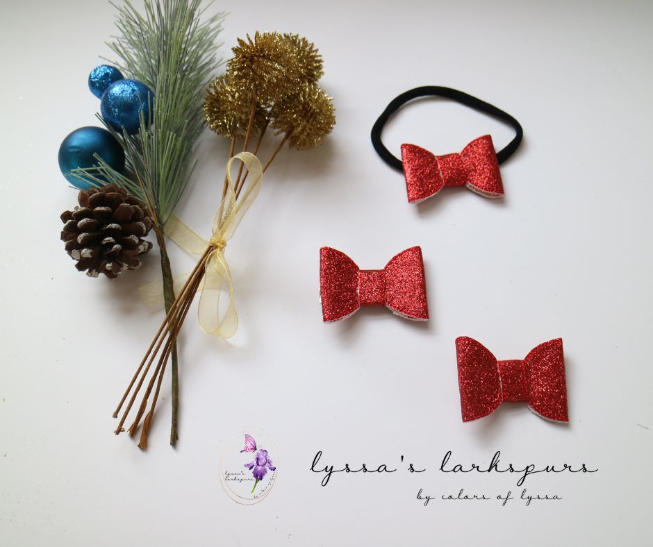 Glitter Bow Headbands & Clips