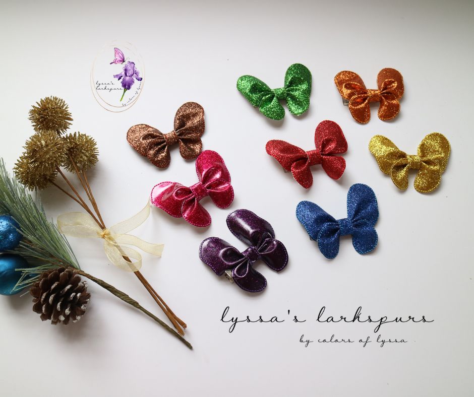 Glitter Butterfly Headbands & Clips