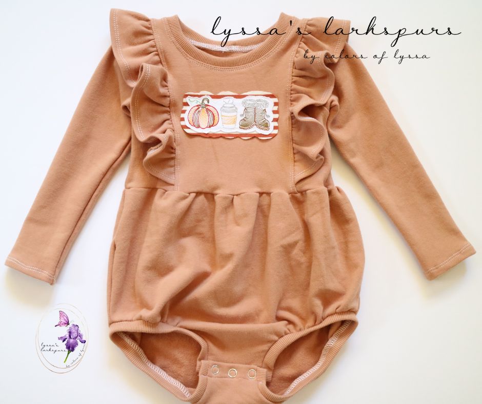 Fall Romper Size 2T RTS