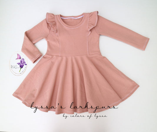 Fall Dress with flutters - Size 2T